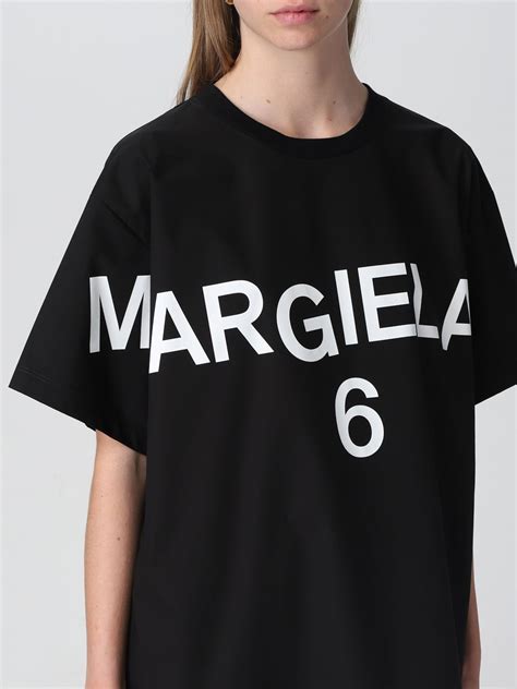 Mm6 Maison Margiela Cotton T Shirt With Logo Black T Shirt Mm6