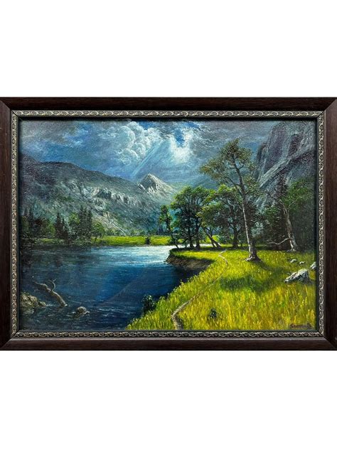 Yosemite Valley Oil On Canvas By Somnath Harne With Frame