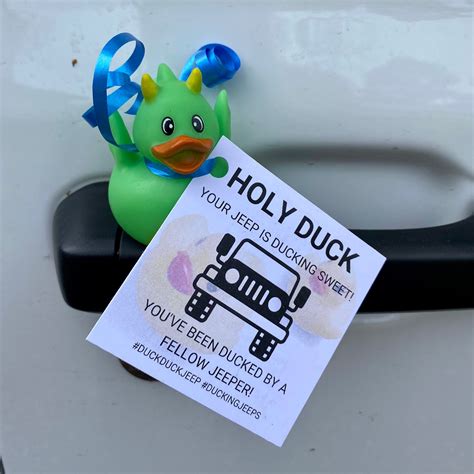 Duck Duck Jeep Tags You Ve Been Ducked W Qr Code Etsy