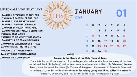 New Liturgical Living Calendar Ccjc