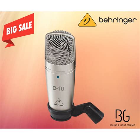 Behringer C U Usb Studio Condenser Microphone Shopee Malaysia