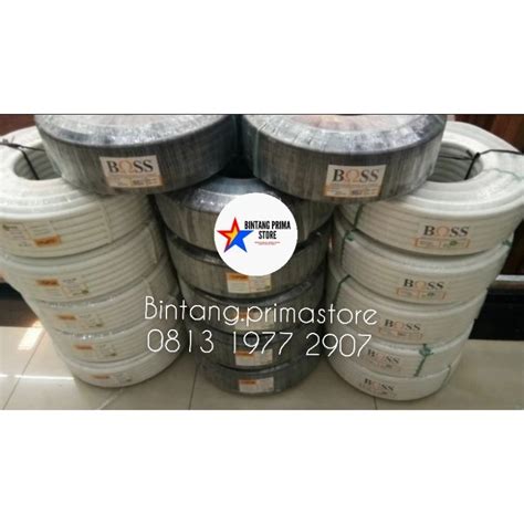 Jual Flexible Conduit Pvc Mm Merk Boss Warna Hitam Dan Putih Shopee