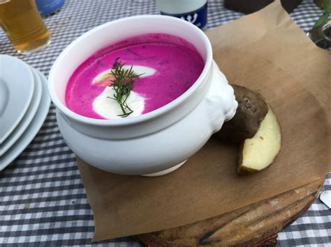 Vegan Šaltibarščiai Lithuanian Beet Soup Pebbles And Toast