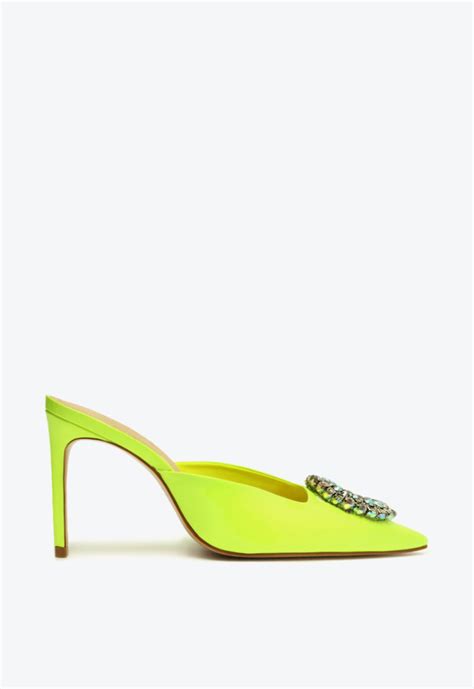 Sapato Mule Verde Neon Schutz Anna Verniz ZZ MALL