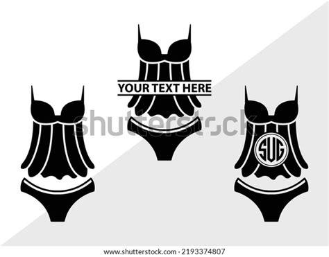 Lingerie Monograma SVG Impresora Vector Ilustración vector de stock libre de regalías