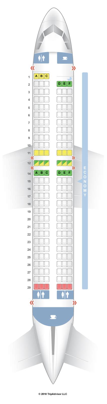 SeatGuru Seat Map Air France Airbus A320 320 Caribbean