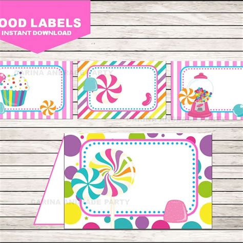 Candy Labels Etsy