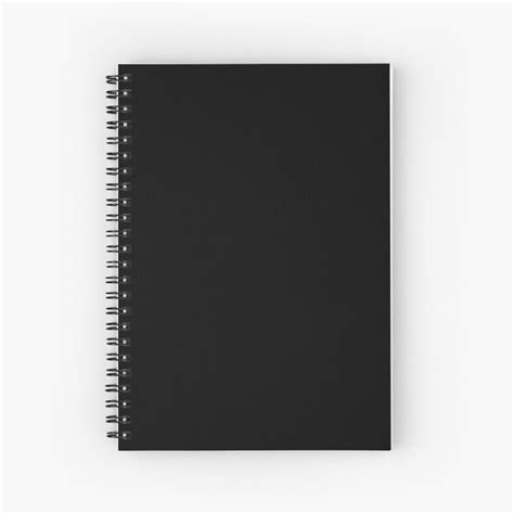 Plain Black Color Spiral Notebook By Fatimaburga Spiral Notebook