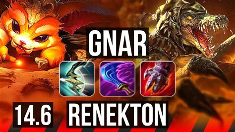 Gnar Vs Renekton Top Rank 2 Gnar 10 4 15 Godlike Na Challenger 14 6 Youtube