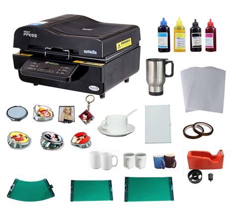 INTBUYING 3D Vacuum Sublimation Heat Press Machine Mug Paper Inks Tape