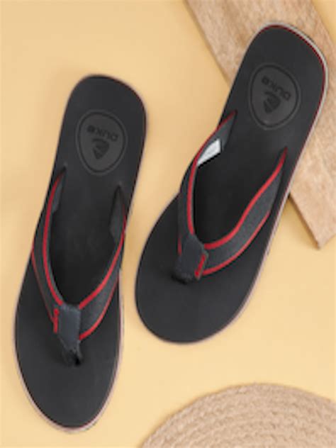 Buy Duke Men Grey And Red Synthetic Thong Flip Flops Flip Flops For Men