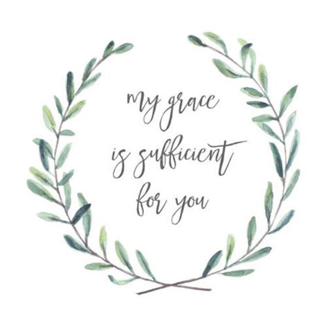 My Grace Is Sufficient For You Bible Verse Watercolor Art Print 2 Co