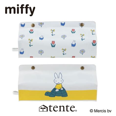 メール便は送料無料 ミッフィー ティッシュケース Tente テンテ Miffy Desktop Flower Zoo ティッシュカバー