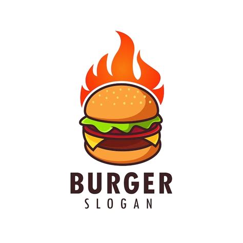 Modelo De Design De Logotipo De Hambúrguer Quente Vetor Premium