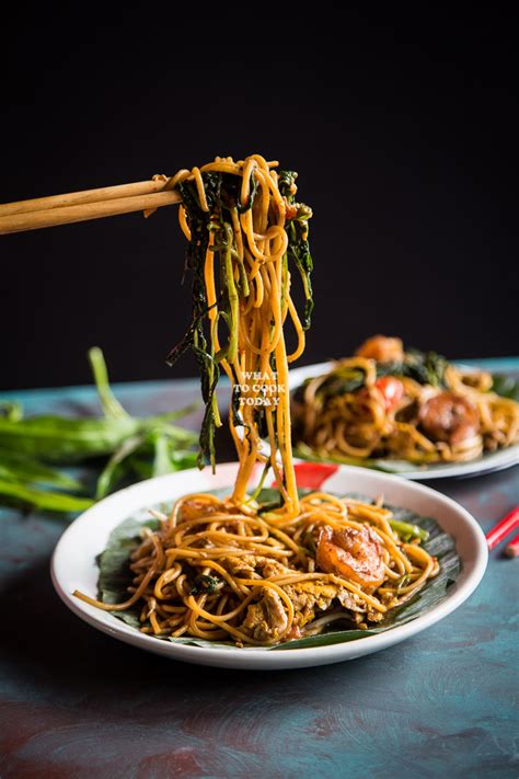 Mie Kangkung Belacan Medan Spicy Stir Fried Noodles With Shrimp Paste