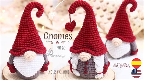 Christmas Gnomes Amigurumis Crochet Fabric Part Tutorial Sub