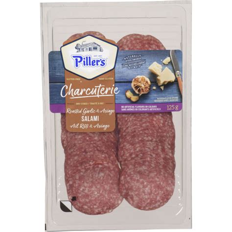 Piller S Charcuterie Salami Roasted Garlic Asiago G Voil