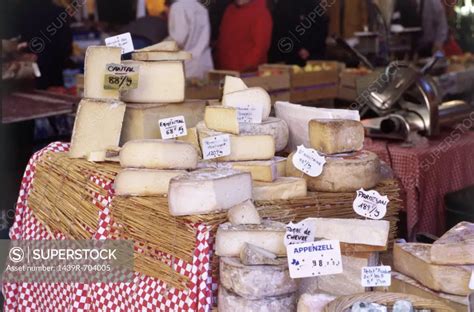 Cheese Stall Place Richelme Market Aix En Provence Superstock