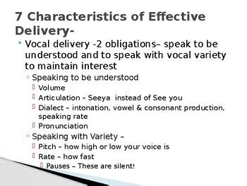 Unit 2 Delivering Your Speech Part 2 W Teacher Notes By Linda Rickman