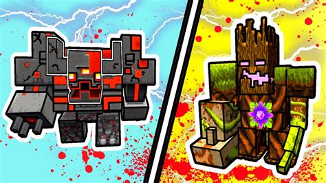 Jungle Abomination Vs Redstone Monstrosity In Minecraft Youtube