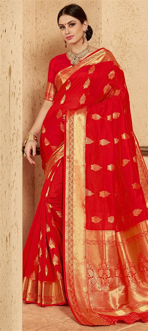 1534906 Festive Traditional Red And Maroon Color Silk Uppada Silk