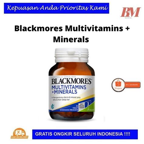 Jual Blackmores Multivitamins Minerals Bpom Kalbe Tablet Shopee