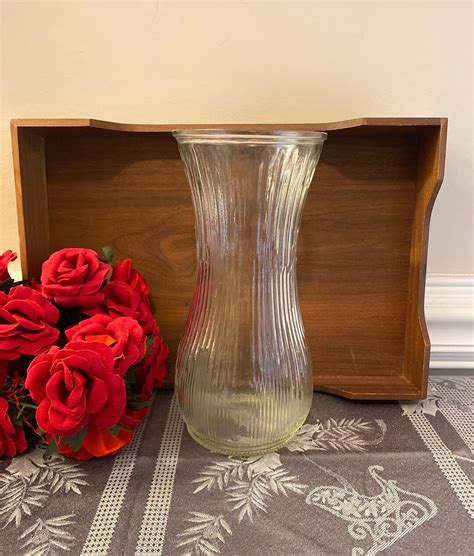 Clear Vintage Hoosier Glass Vase 4091 4081 Etsy