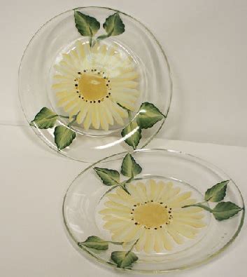 Glass Painting: Painted glass plates