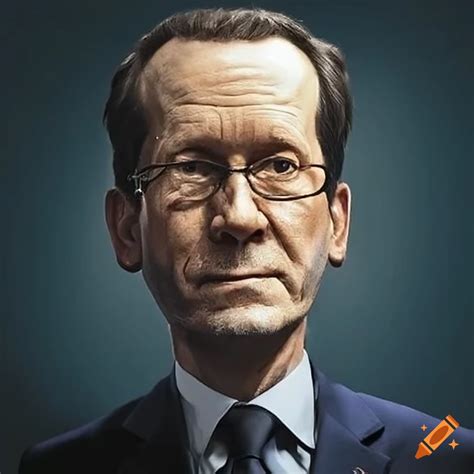 Portrait Of Isaac Herzog Israel President