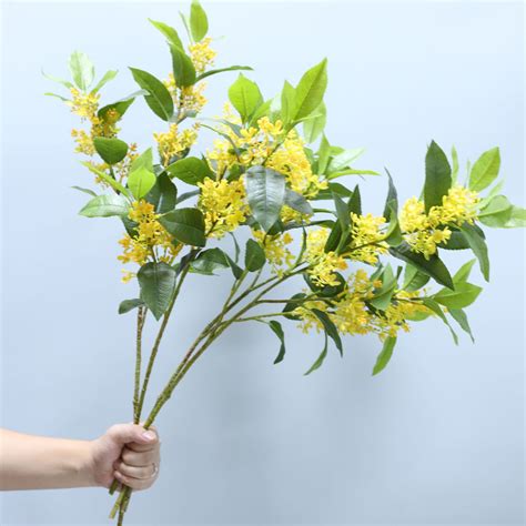 Dianhelloya Artificial Tree Branch Osmanthus Fragrans Small Yellow