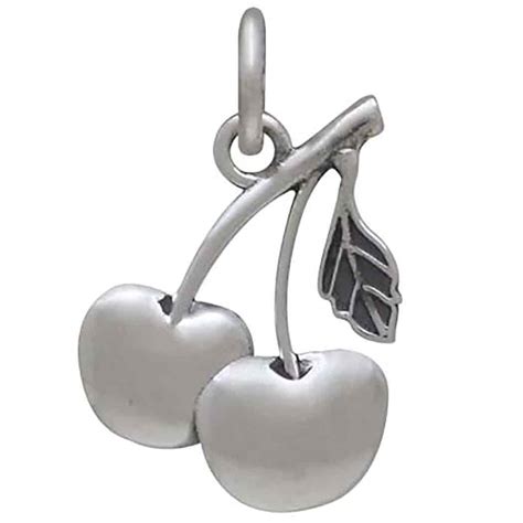 Sterling Silver Cherry Charm X Mm