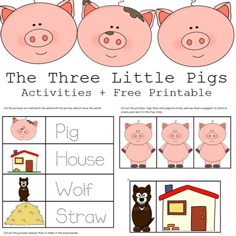 The 3 Little Pigs Activities + Free Printables - A Little Pinch of Perfect