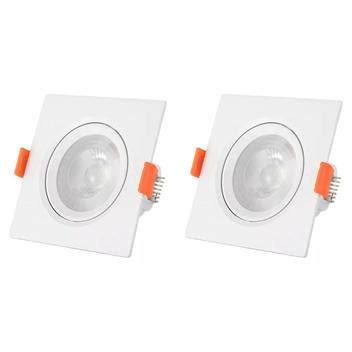 2 Spots Embutir LED Direcionável Quadrado 10W Branco Quente Vany