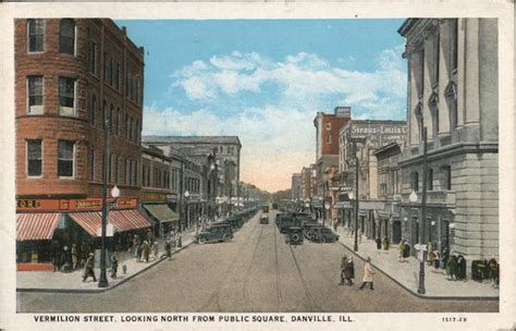 Vermilion Street Looking North From Public Square Danville Ill