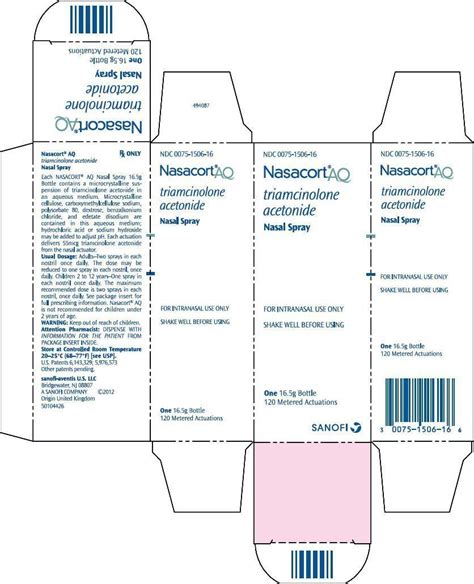 Nasacort AQ: Package Insert / Prescribing Information