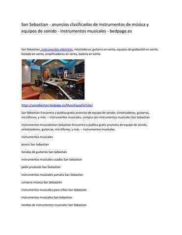 San Sebastian Anuncios Clasificados De Instrumentos De M Sica Y