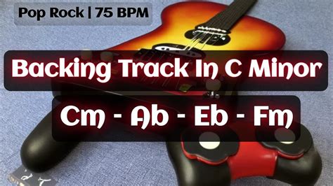 C Minor Pop Rock Backing Track Jam Along Now 75 Bpm Guitar