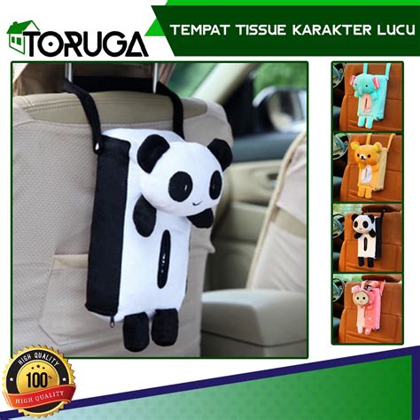 Jual Tempat Tisu Tissue Mobil Karakter Panda Gantung Jok Kursi Belakang