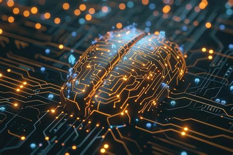 Premium Photo Neural Circuit And Electronic Cyber Brain In A Quantum