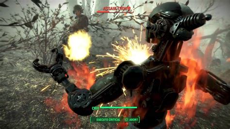 Fallout 4 Assaultron Fight Youtube