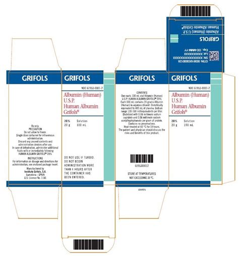 Human Albumin Grifols Package Insert Prescribing Info