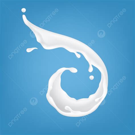 Pouring Milk Vector Hd Images Milk Pouring Splash Spiral Natural Drink