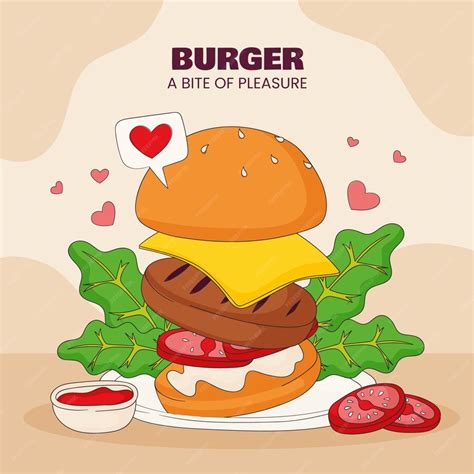 Free Vector Hand Drawn Burger Illustration