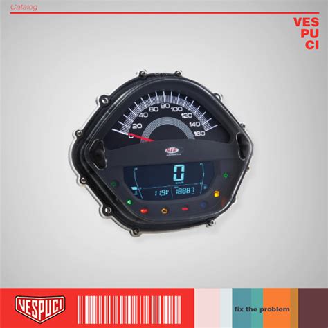 Jual Rev Counter Speedometer Sip Black For Vespa Gts V Gts Super