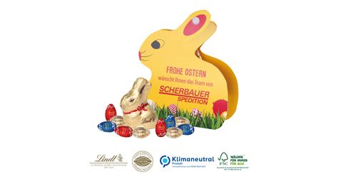 Werbe Hase Mit Goldhase Und Schoko Eier Von Lindt Als Werbeartikel Ab 3