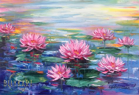 Water Lily Painting Abstract