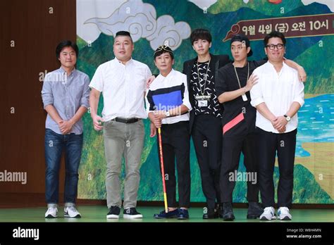 From Second Left To Second Right South Korean Mc And Comedian Kang Ho Dong Comedian Lee Soo