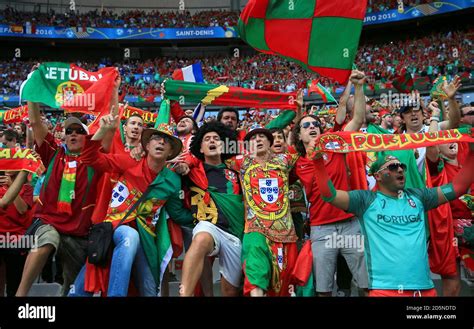 Portugal Fans In The Stands Prior To The Match Stock Photo Alamy