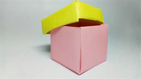 How To Make A Paper Box Paper Box Easy Origami Paper Box That Opens And Closes Youtube