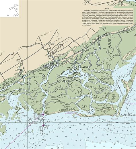 Nautical Charts Of Winyah Bay To Bulls Bay South Carolina Etsy